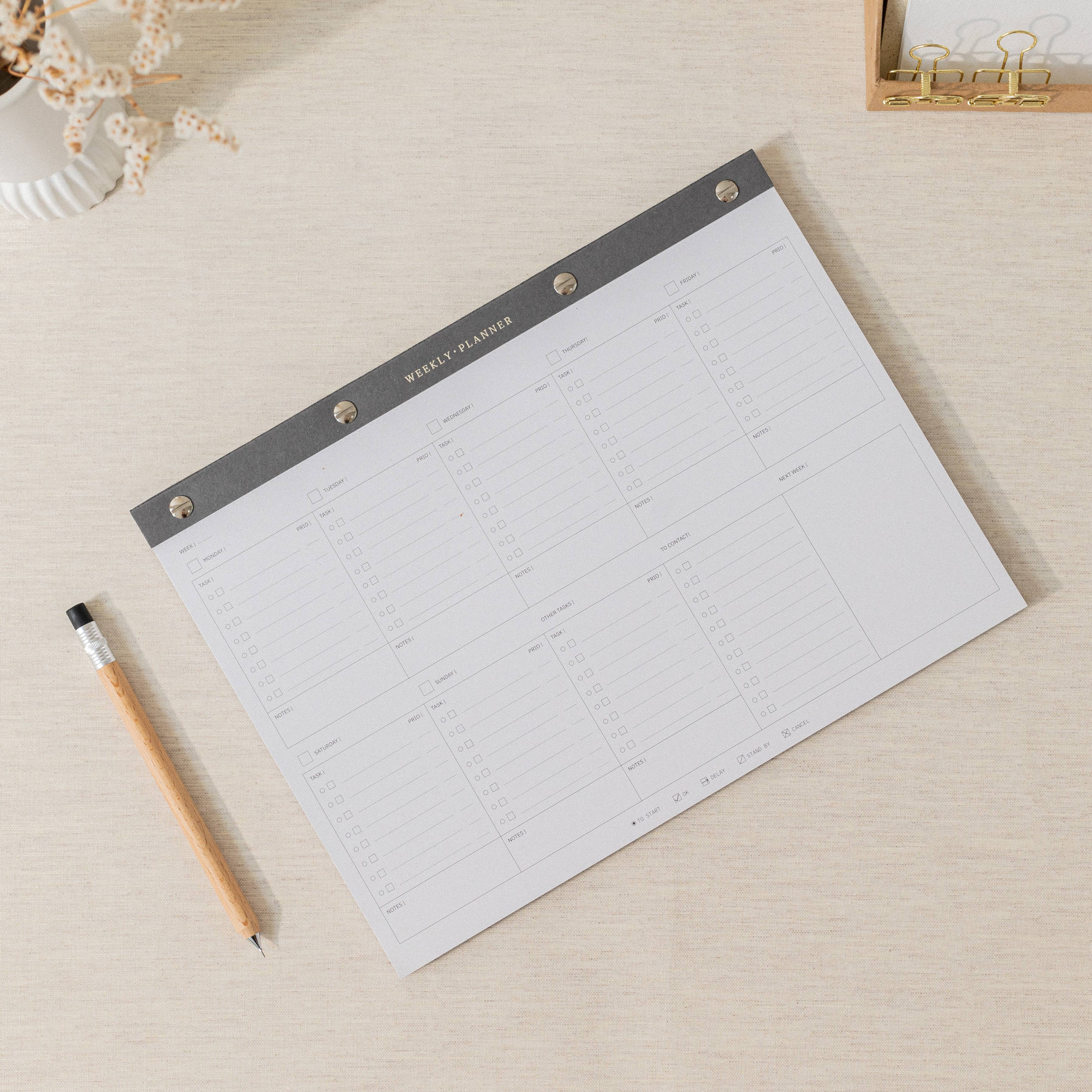 Weekly Planner — A4 | 52 Sheets