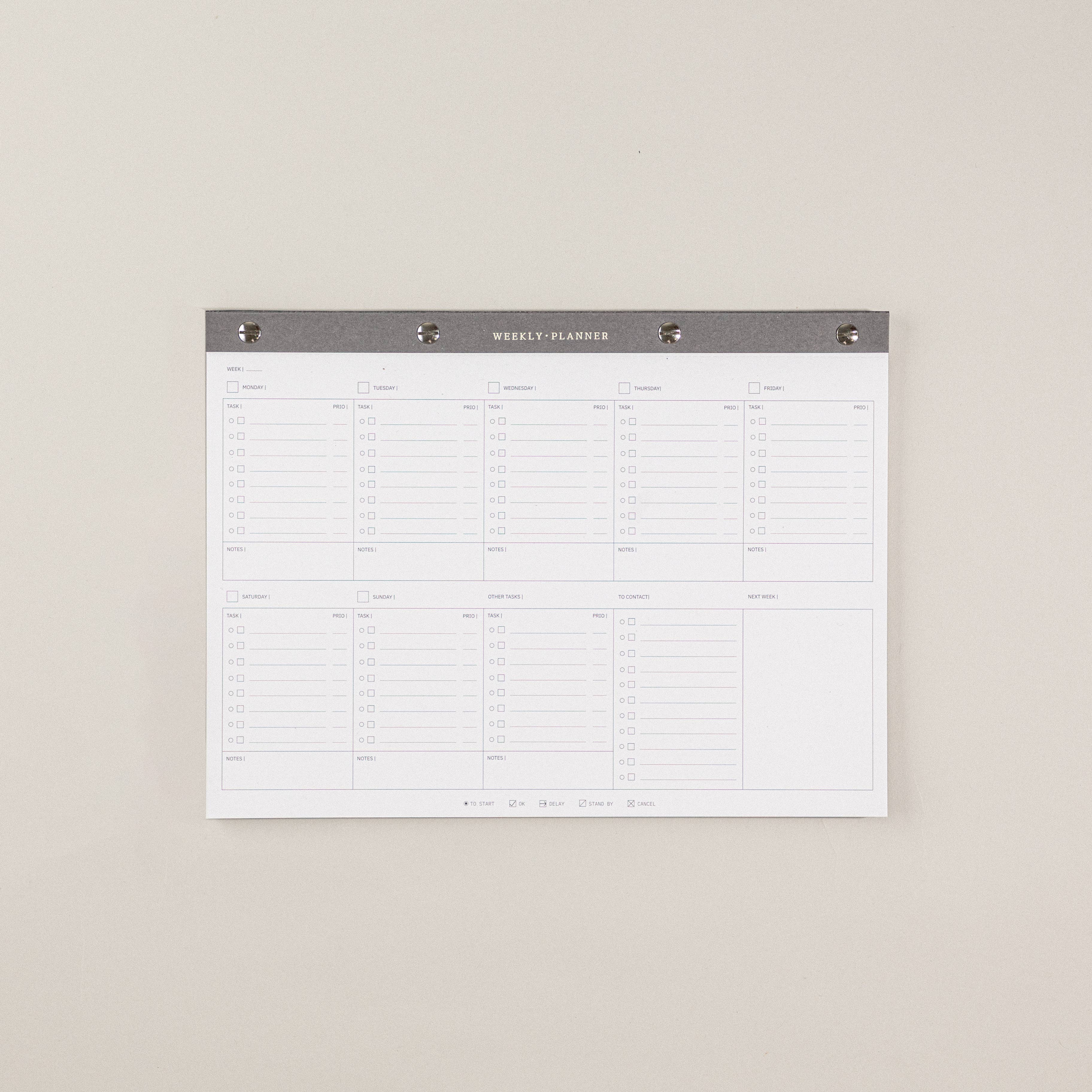 Weekly Planner — A4 | 52 Sheets