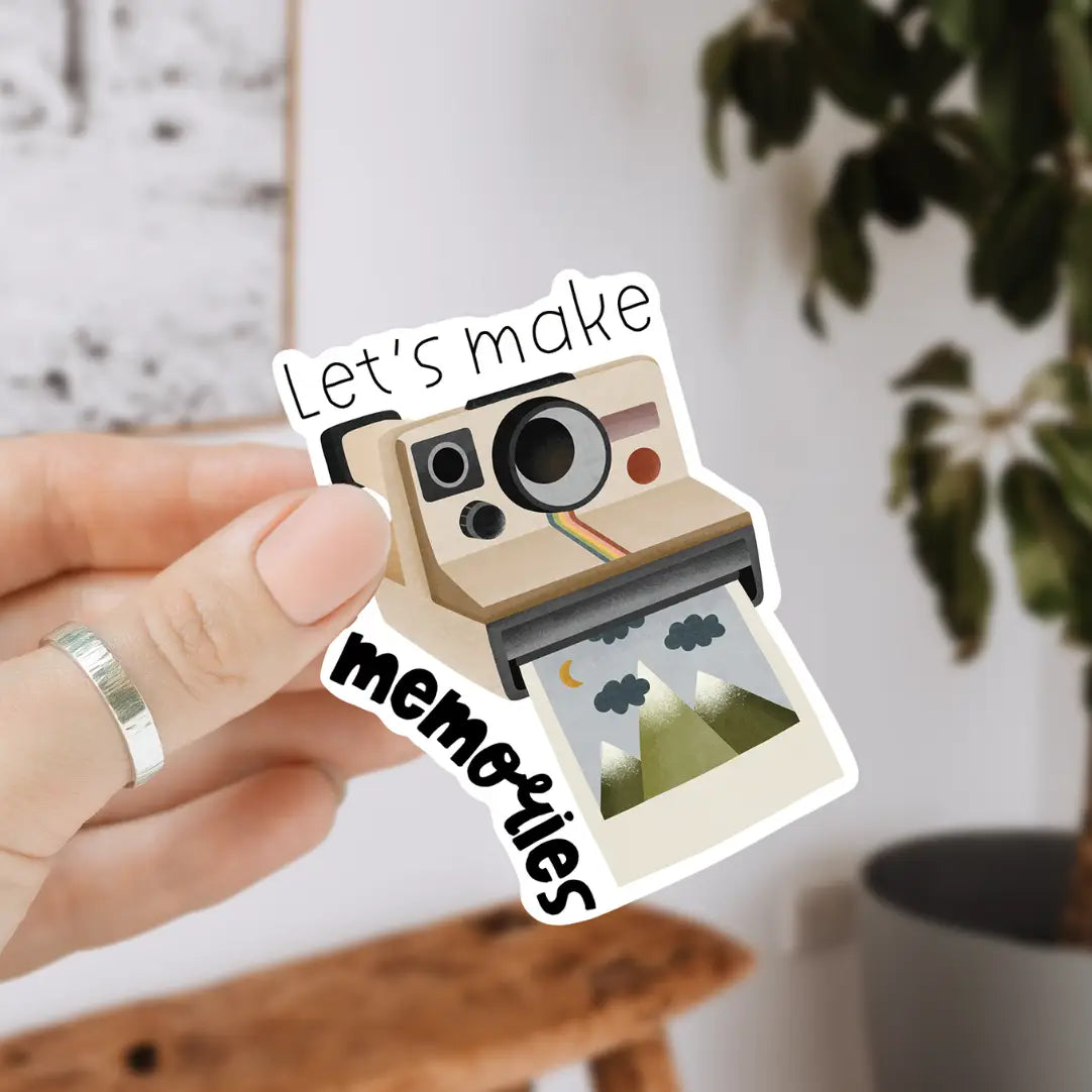 Adhesivo de vinilo Polaroid Camera Adventure «Let's Make Memories»