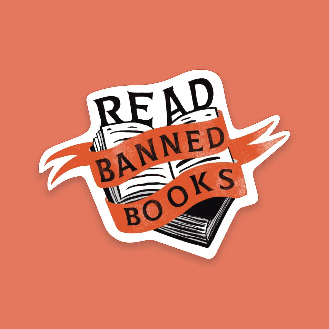 Pegatina Read Banned Books