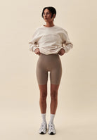 Pantalones cortos acanalados sin costuras - Cappuccino