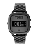 Reloj TOUS digital, acero IP negro D-Logo