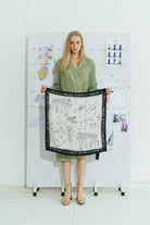 New York in Sketches — Silk Scarf | 100% Mulberry Silk