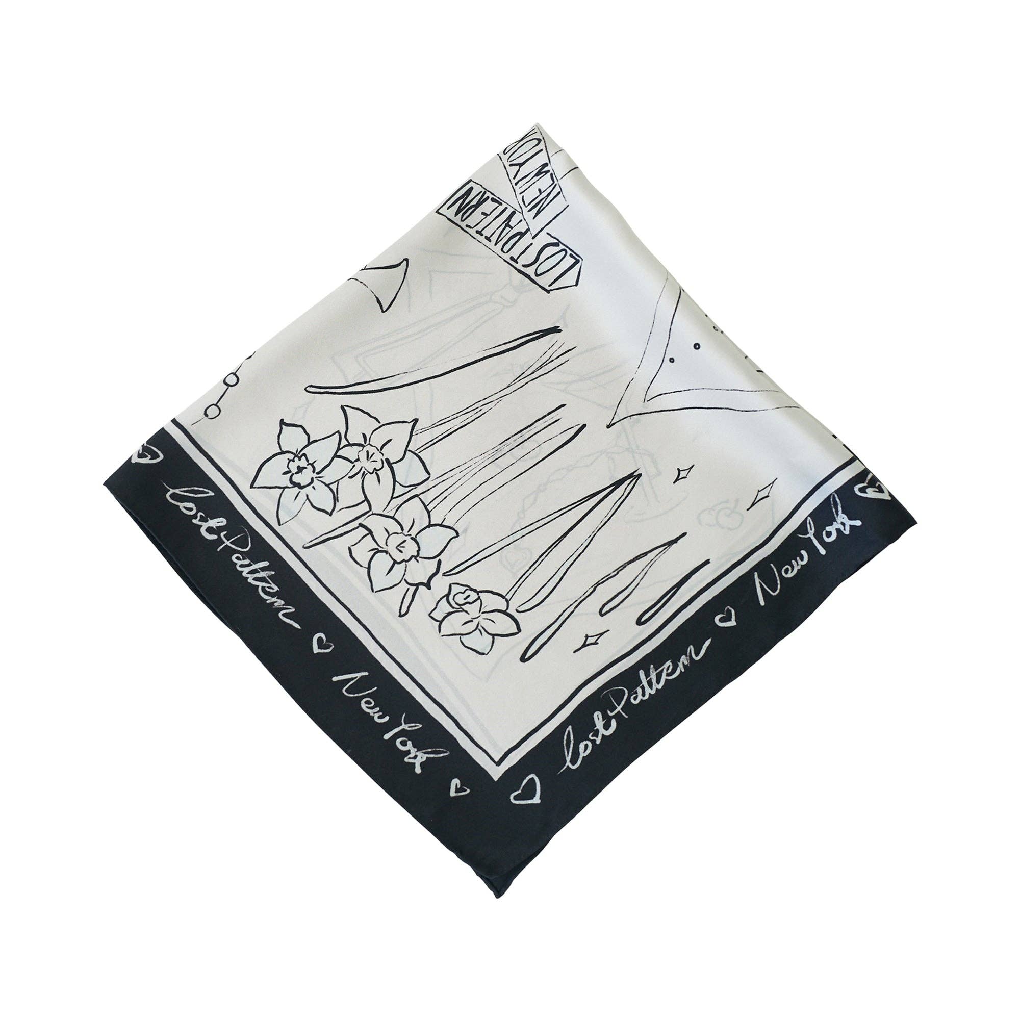 New York in Sketches — Silk Scarf | 100% Mulberry Silk