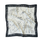 New York in Sketches — Silk Scarf | 100% Mulberry Silk Blanco y negro
