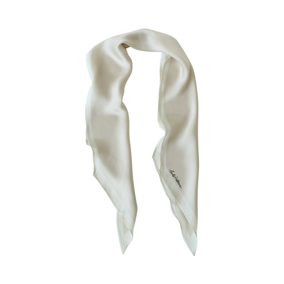 Satin Silk Neck Scarf — 100% Silk Blanco